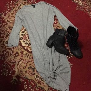 Grey speckled T-shirt dress